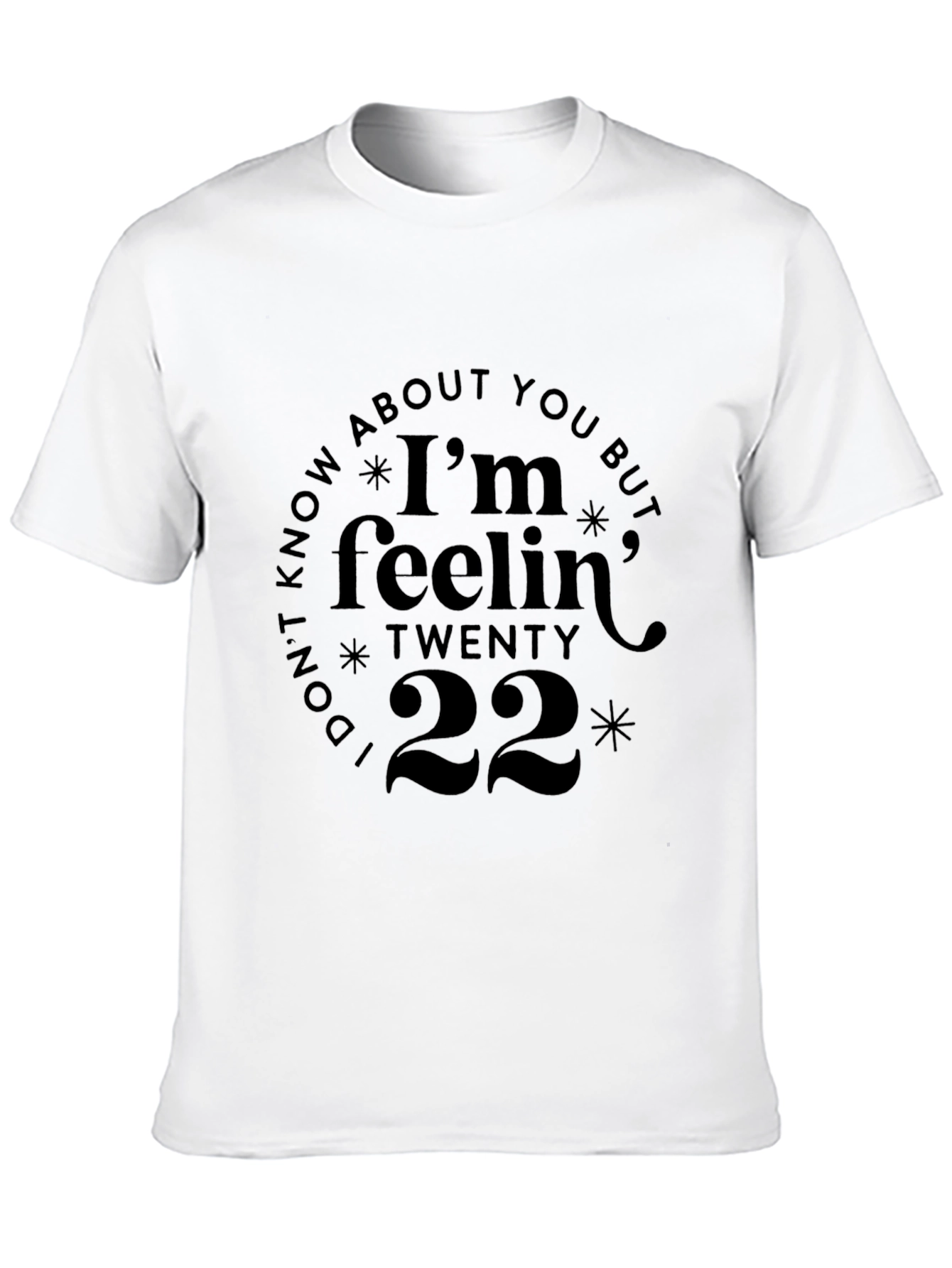 Im Feelin Twenty 22 Black Graphic T-Shirt