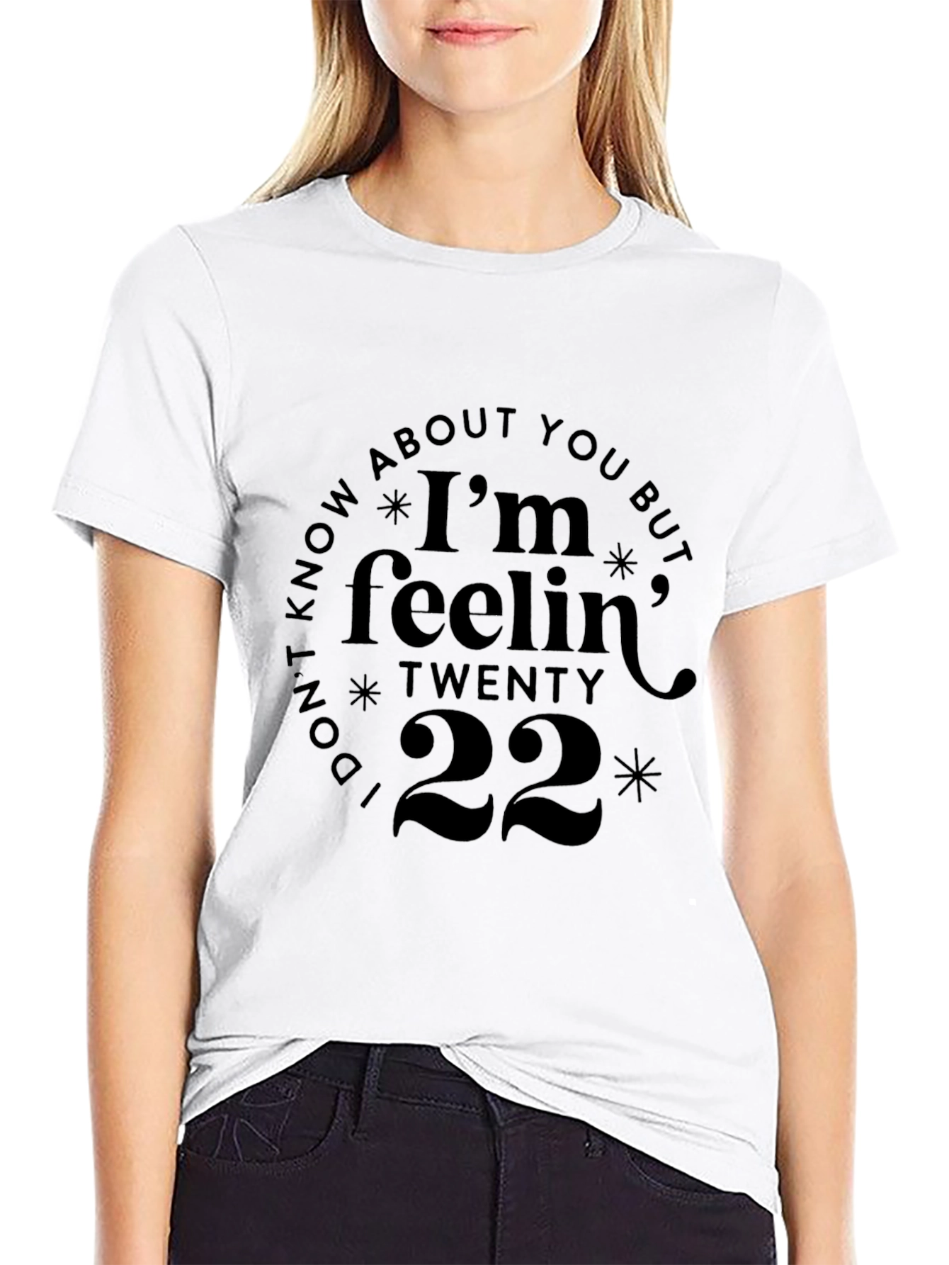 Im Feelin Twenty 22 Black Graphic T-Shirt
