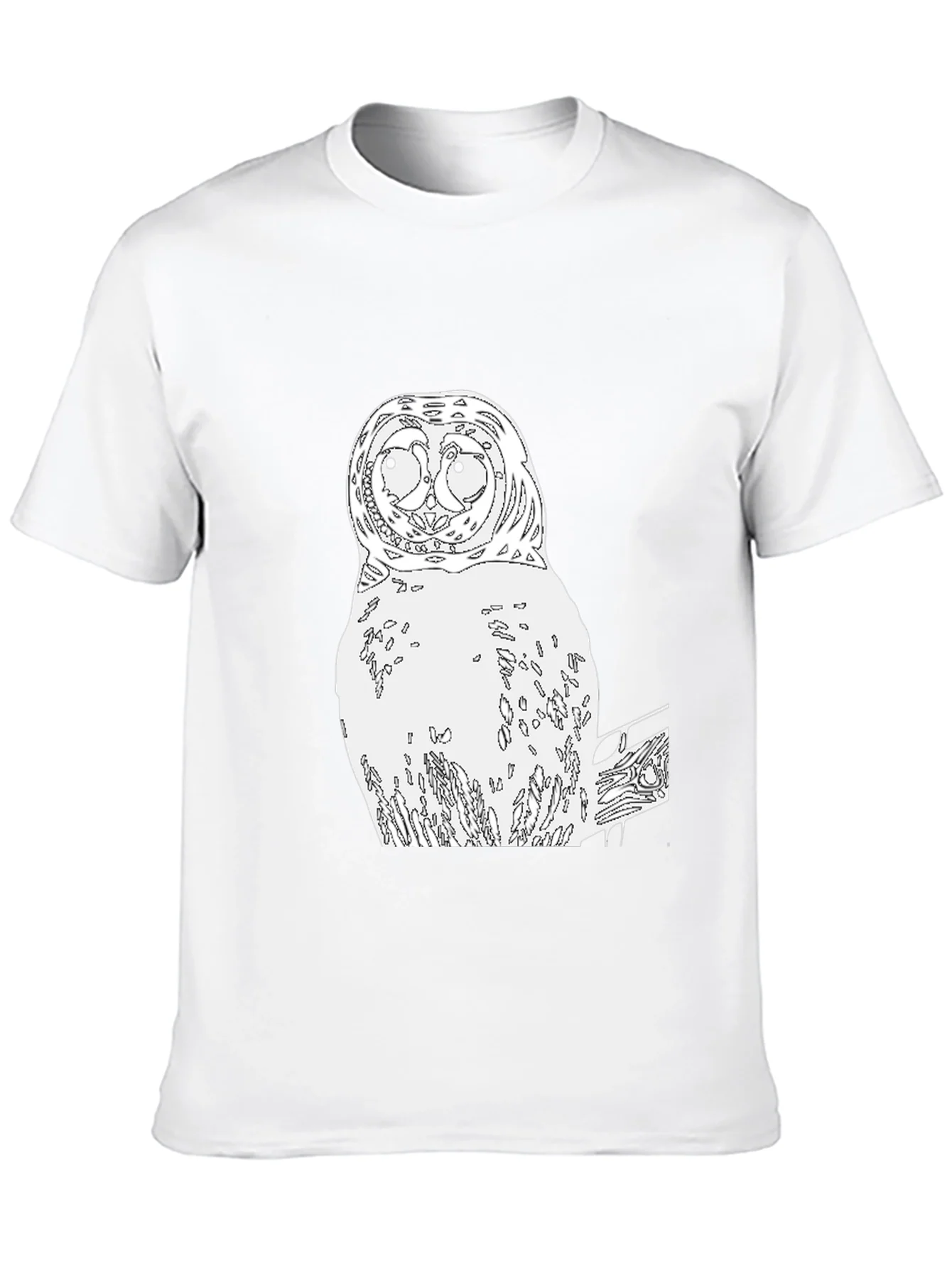 Owl Graphic Print Crew Neck T-Shirt