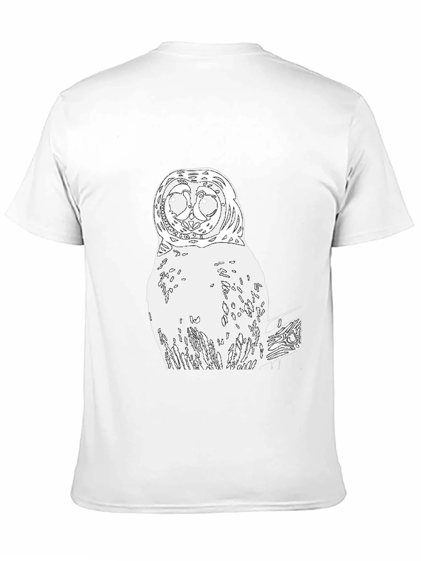 Owl Graphic Print Crew Neck T-Shirt