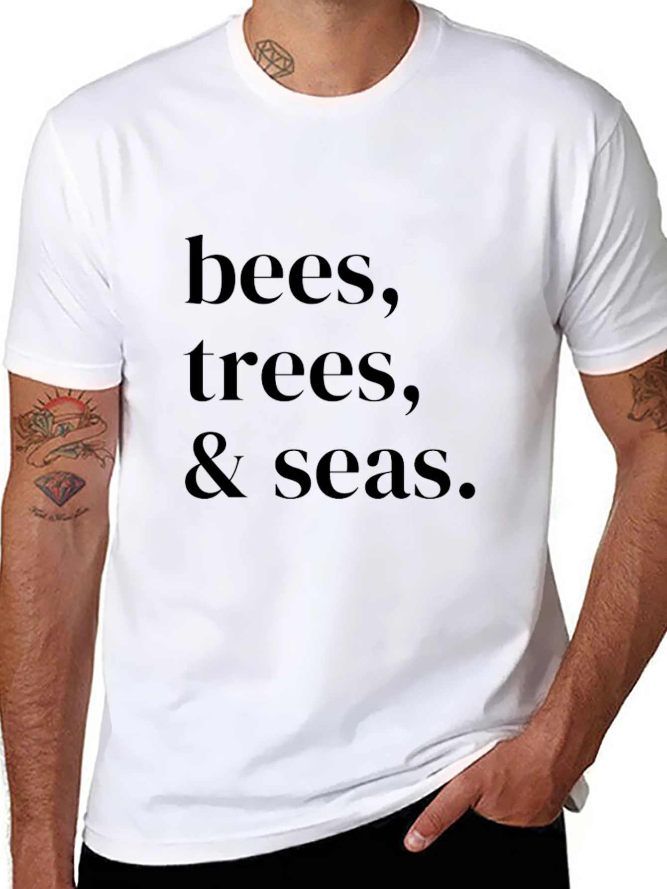 Bees Trees Seas Graphic Tee - Eco Friendly