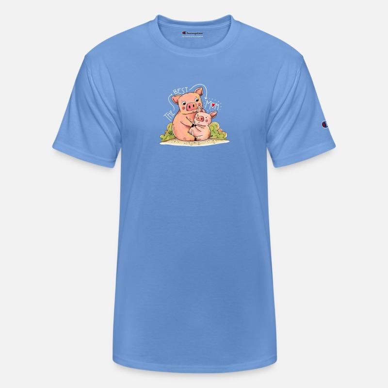 Mama Piggy and Baby Pig Cute Mothers Day Design