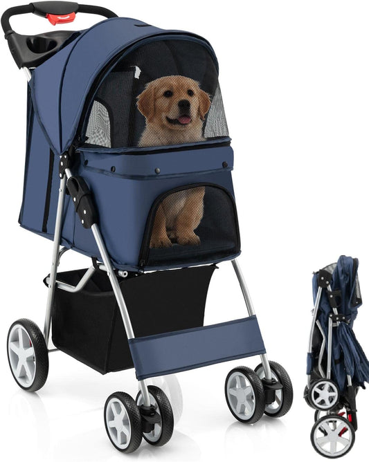 – Maxmass Travel Pet Stroller, Foldable Small Medi - Premium Quality