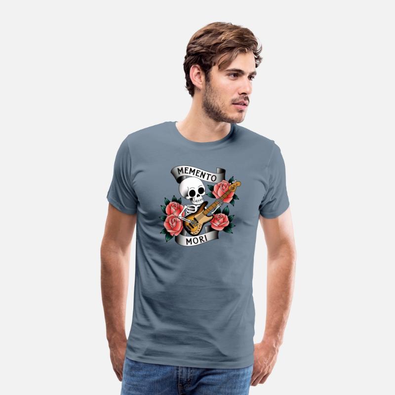 Memento Mori Skeleton Playing Bass T-Shirt