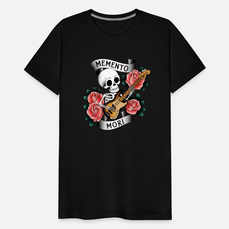 Memento Mori Skeleton Playing Bass T-Shirt