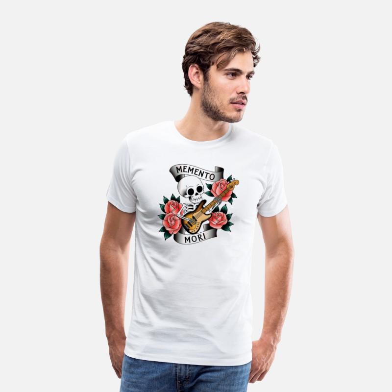 Memento Mori Skeleton Playing Bass T-Shirt