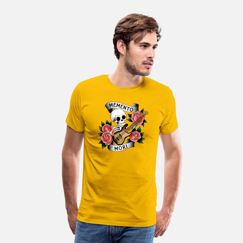 Memento Mori Skeleton Playing Bass T-Shirt