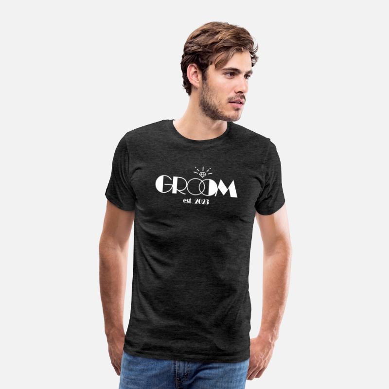 Mens Groom Est 2023 Hubby Husband Married Wedding