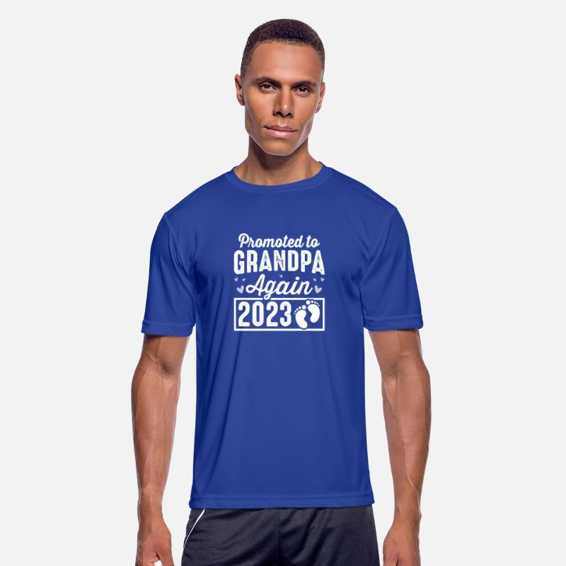 Men's Promoted To Grandpa Again Est 2023