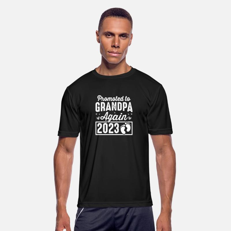 Men's Promoted To Grandpa Again Est 2023