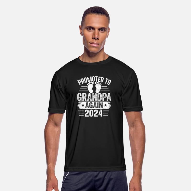 Men's Promoted To Grandpa Again Est 2024