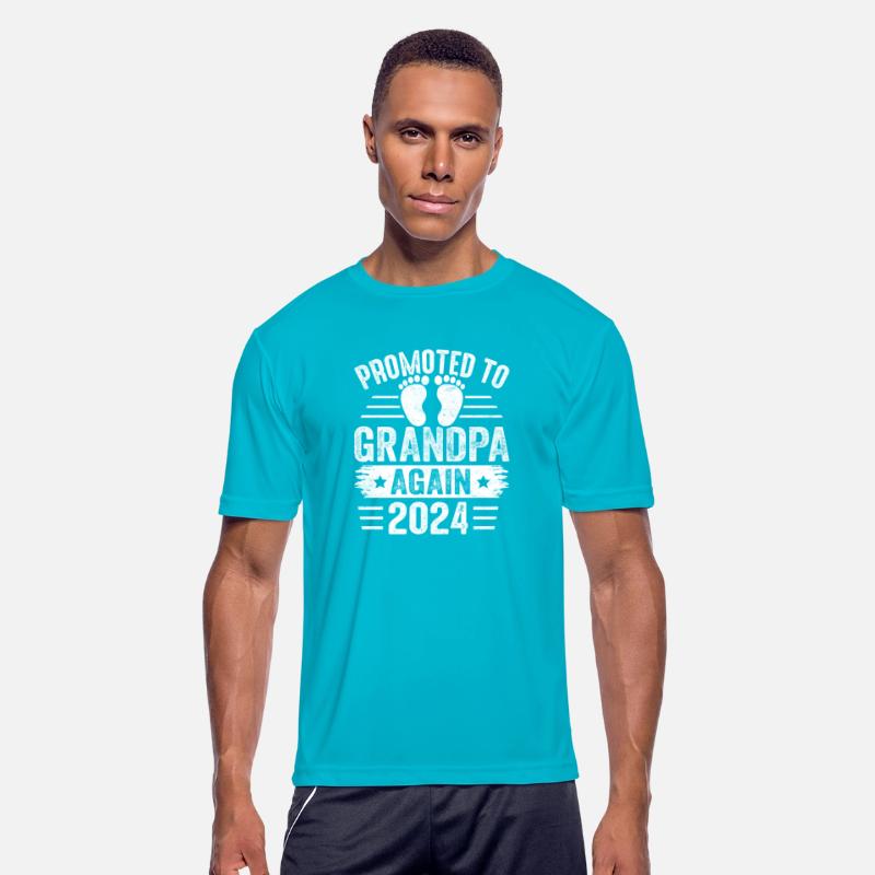 Men's Promoted To Grandpa Again Est 2024
