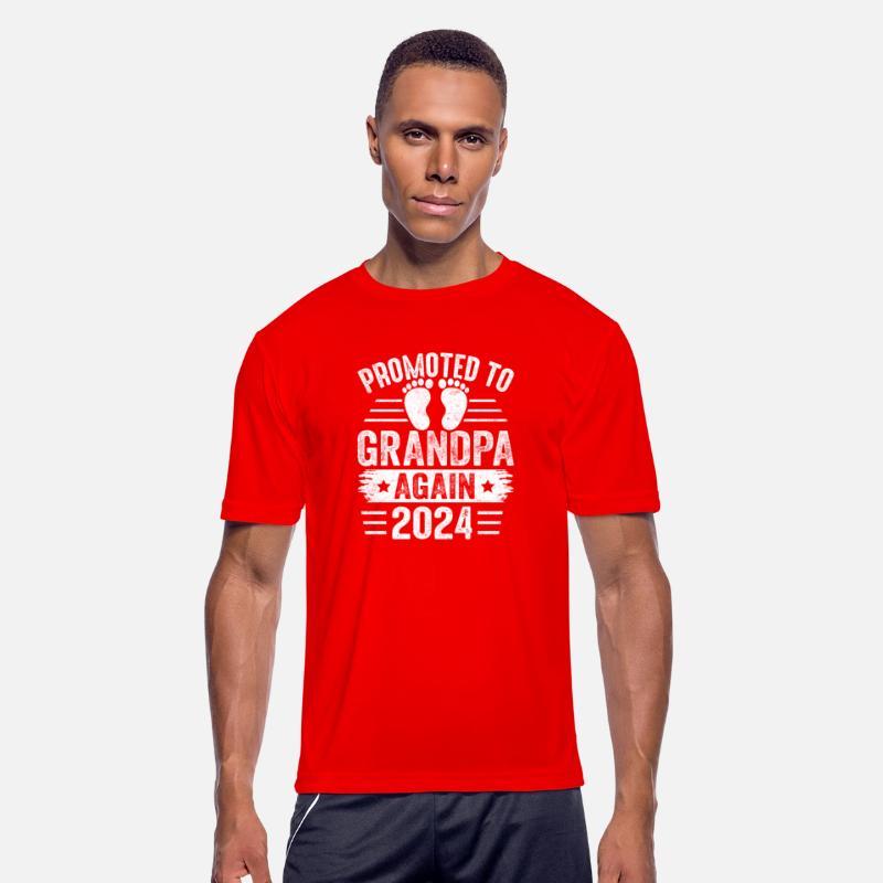 Men's Promoted To Grandpa Again Est 2024
