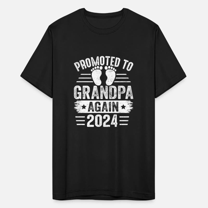 Men's Promoted To Grandpa Again Est 2024