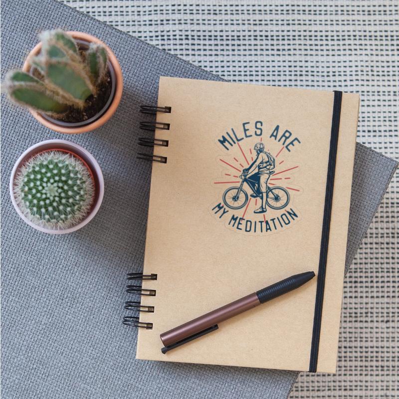 mile are my meditation quote slogan bicycle