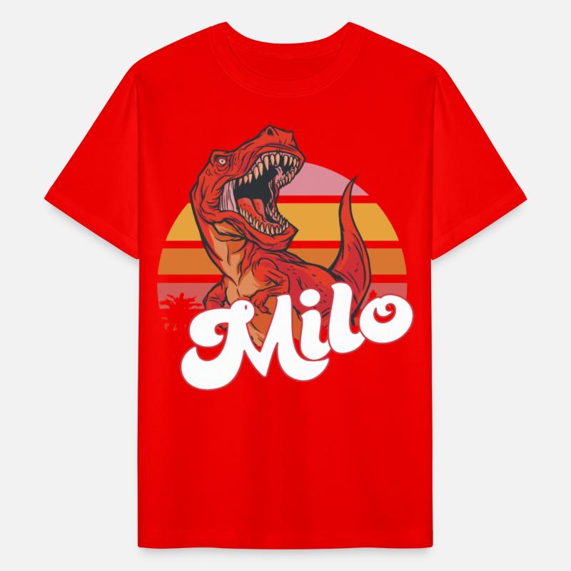 MILO - Lovely boys name with T-REX dino