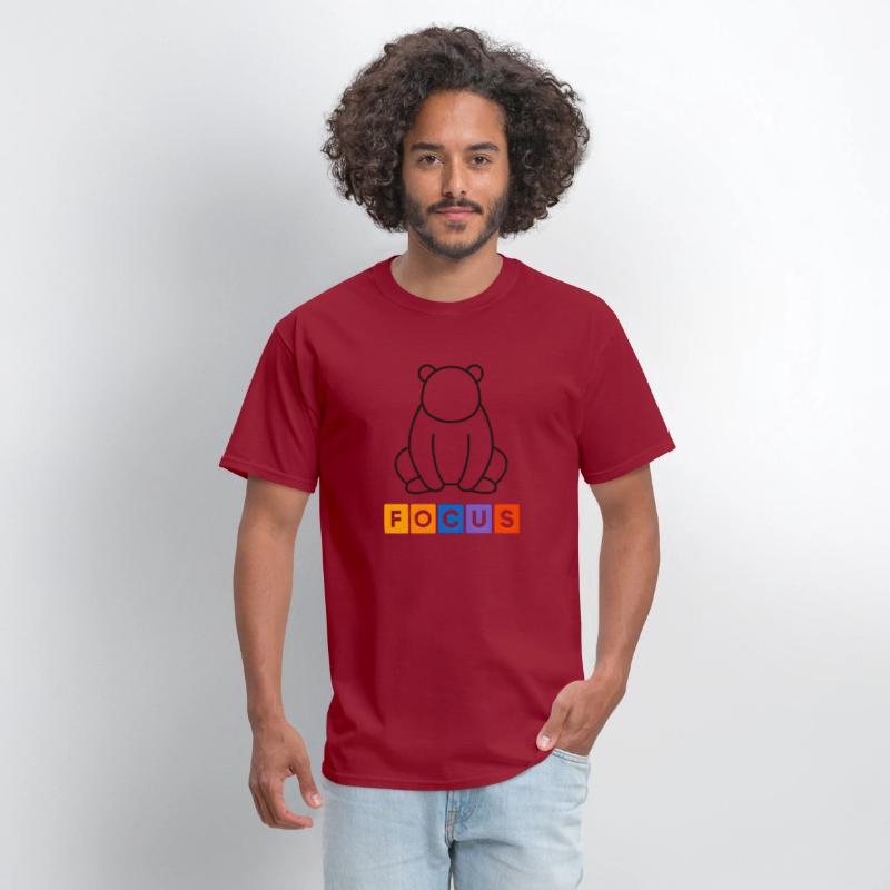 Minimal Panda Line Art with Colorful Focus Text