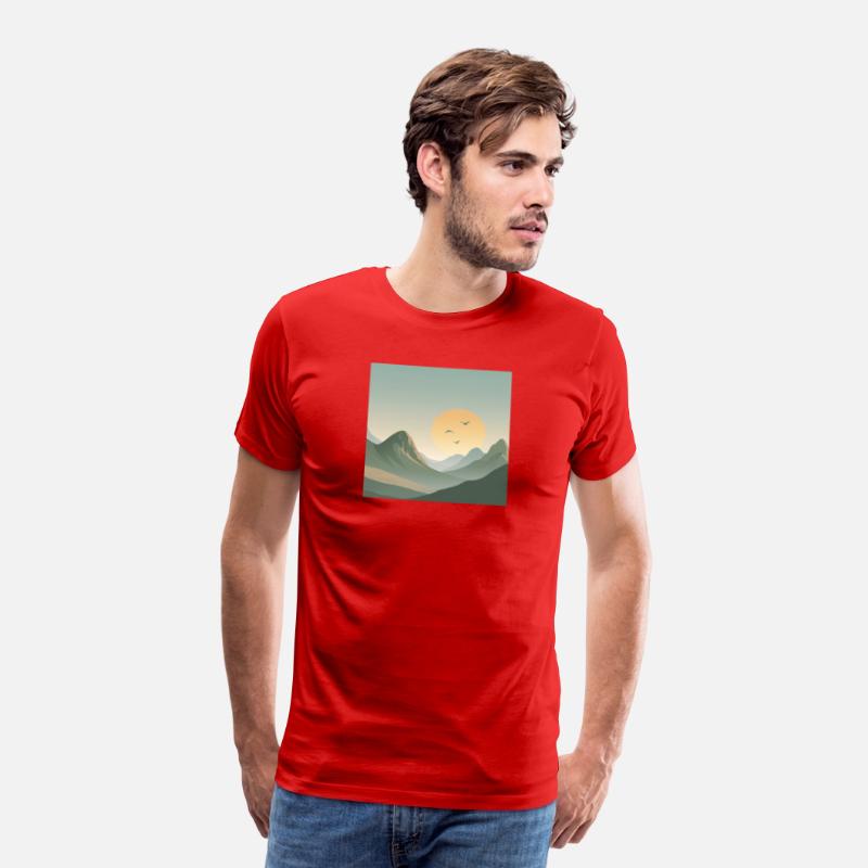 Minimal Sunrise Mountains – Calm Nature
