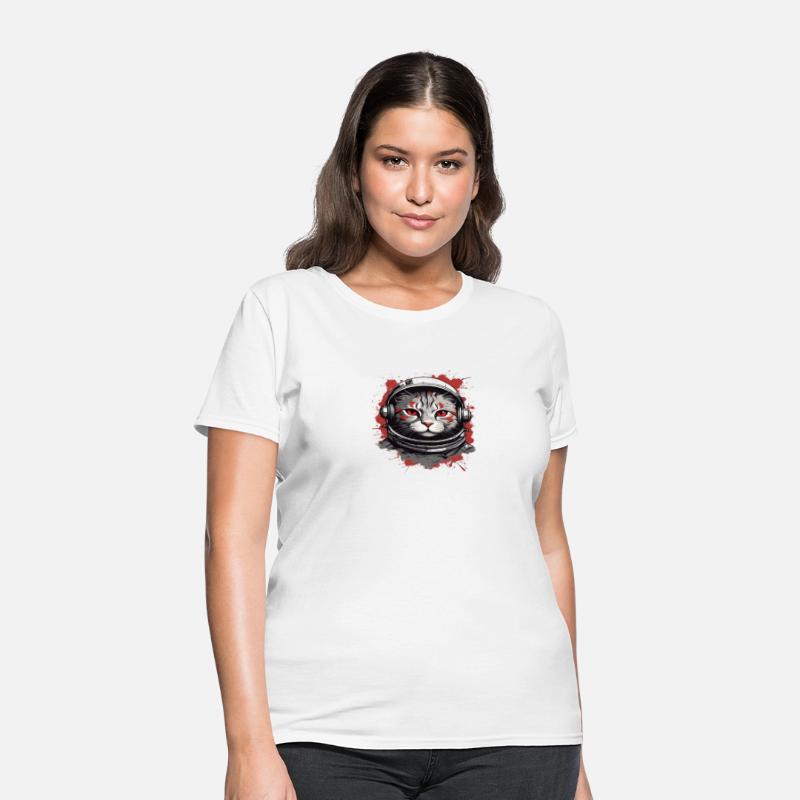 Minimalist astronaut cat face