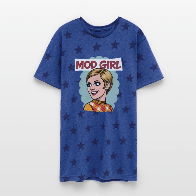 Mod Girl Twiggy Style Eyes Retro 60s