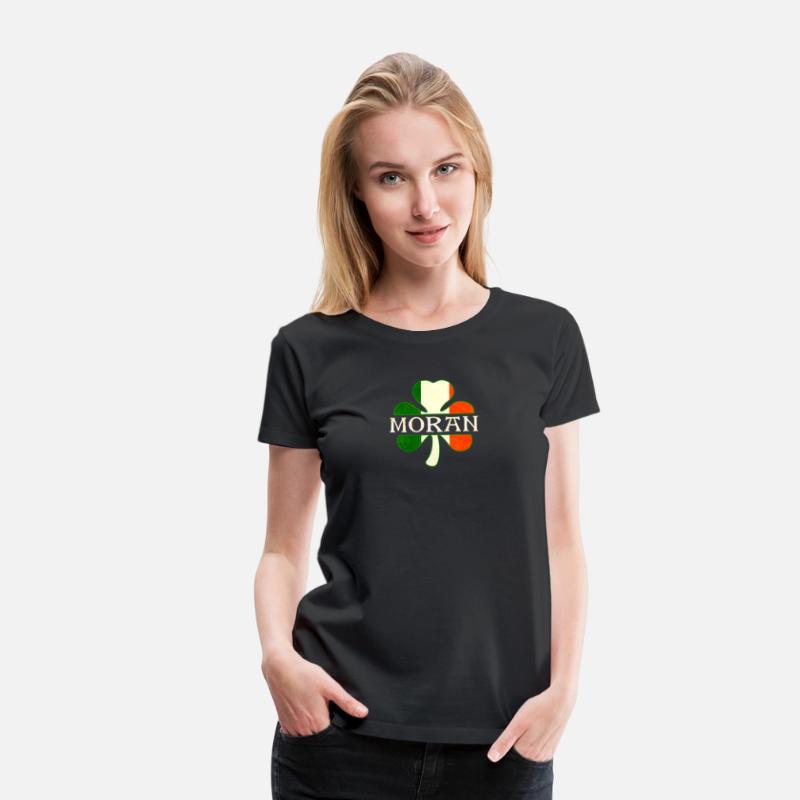 Moran Irish Surname Ireland Flag Shamrock