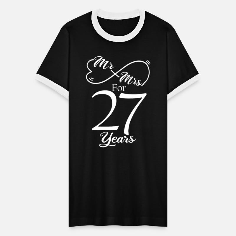 Mr. & Mrs for 27 Year 27th Anniversary Gift Tees