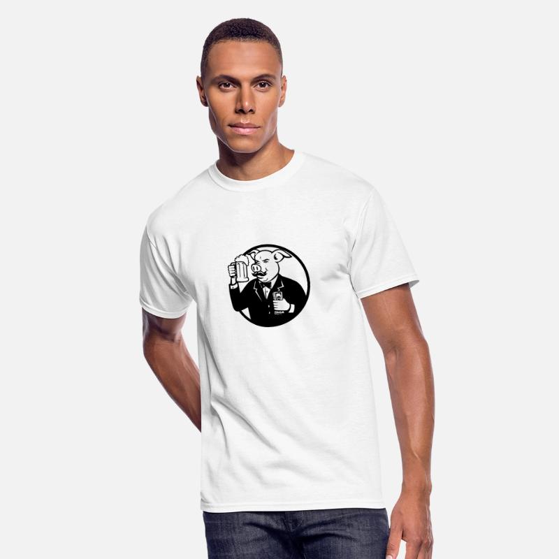 Mr Pig With Beer Mug and Cash Retro