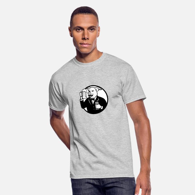 Mr Pig With Beer Mug and Cash Retro