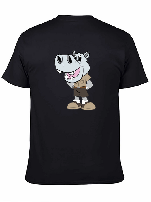 Hippo Cartoon Graphic Tee