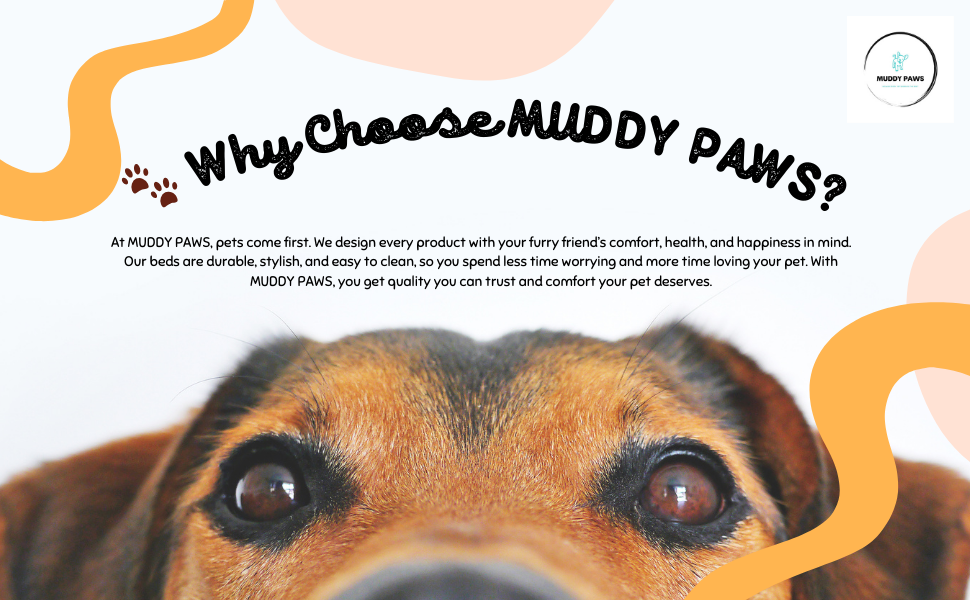 MUDDY PAWS Premium Reversible Oval Dog Bed – Large - Latest Style