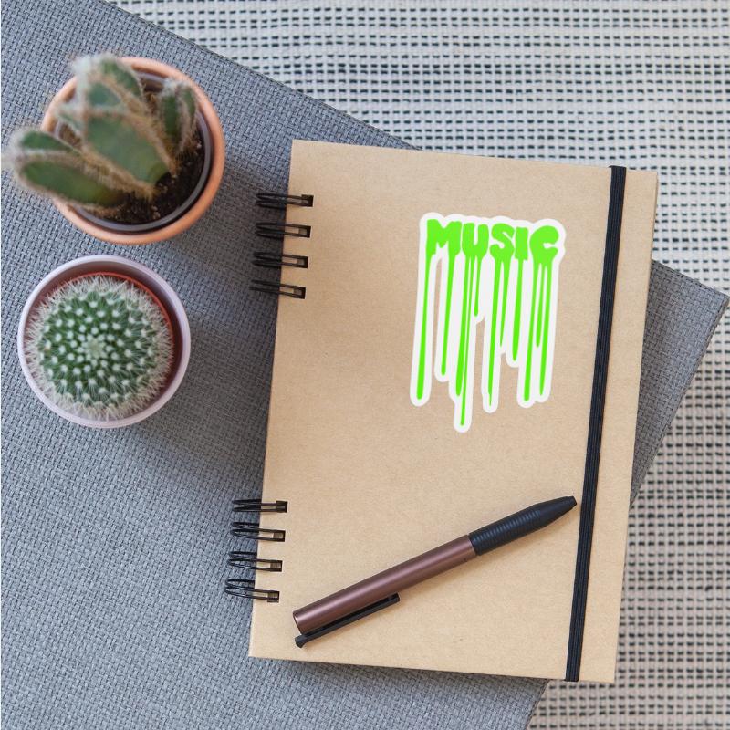 Music Quote Party Green Slime Graffiti Spray