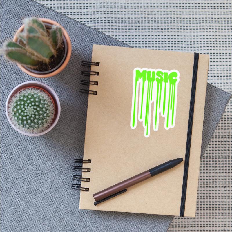 Music Quote Party Green Slime Graffiti Spray