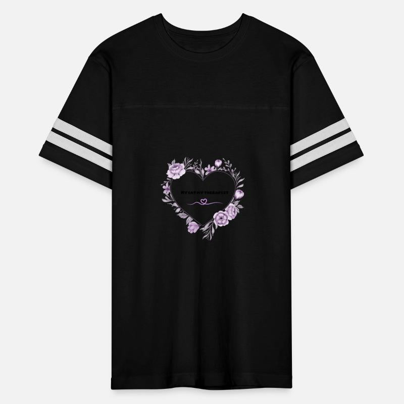 "My Cat Is My Therapist - Heart Floral Art"