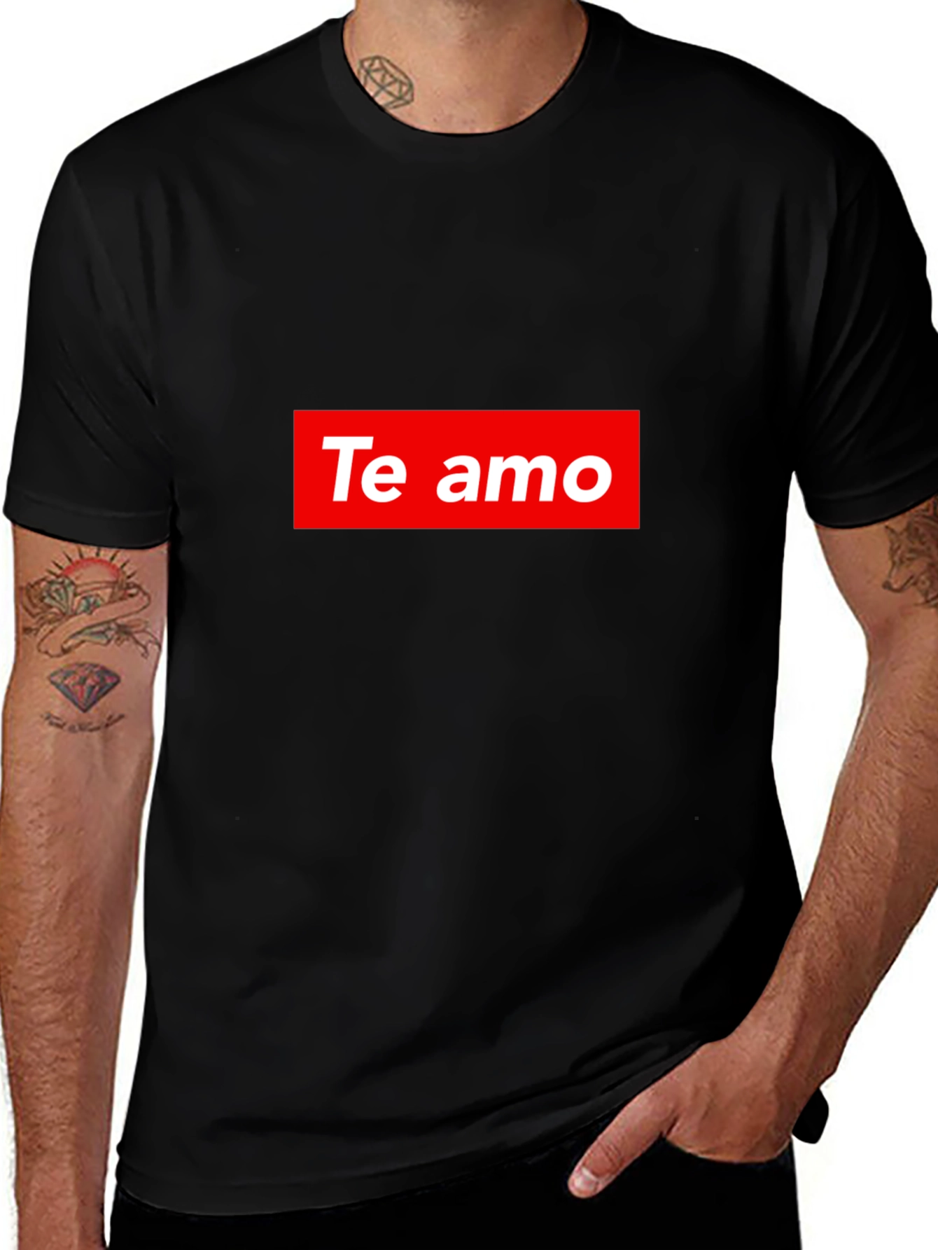 Te Amo Graphic Tee - Mens Black T-Shirt