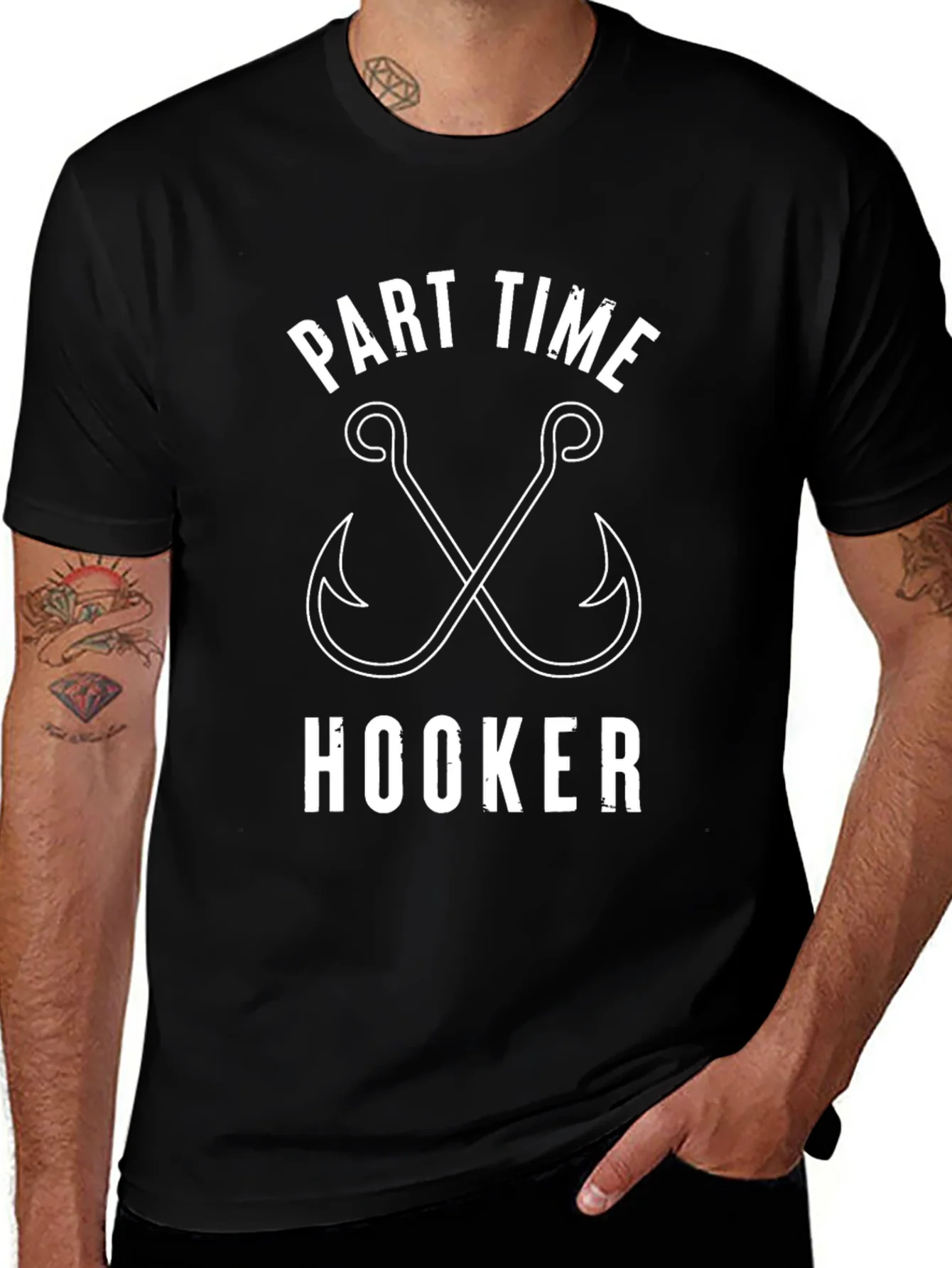 Part Time Hooker Fishing T-Shirt - Humor Apparel