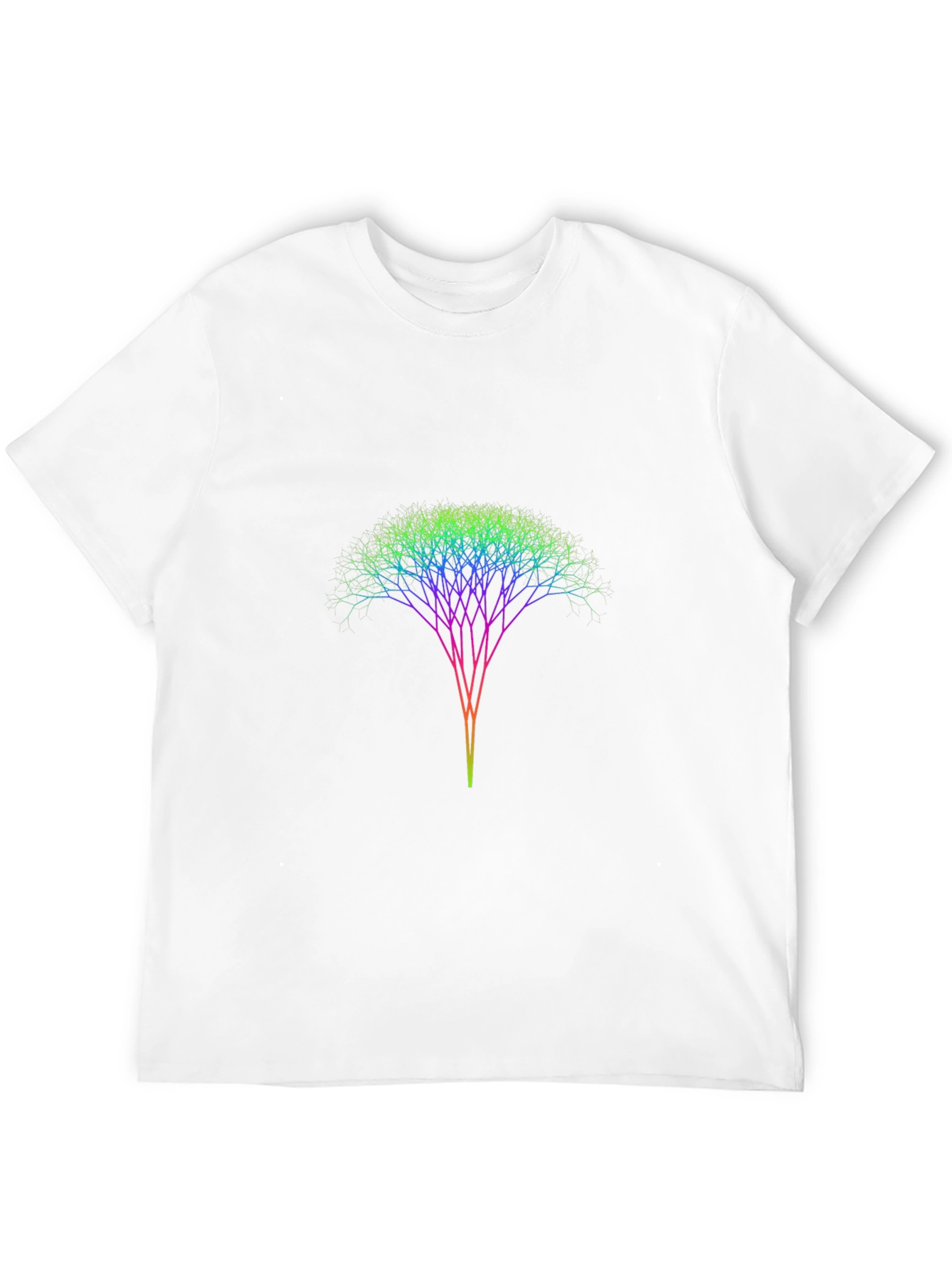 Rainbow Tree Branch Graphic Black T-Shirt