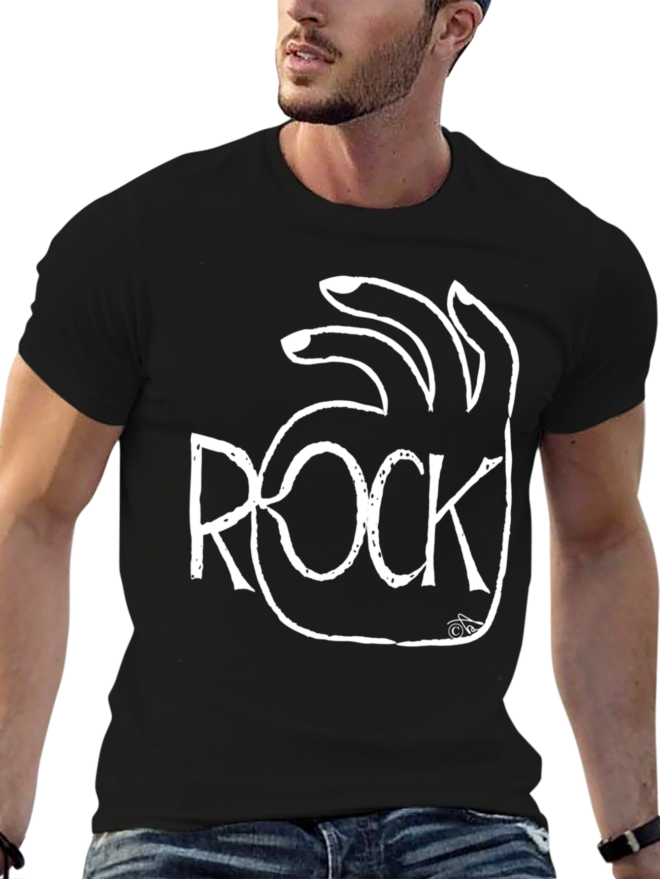 Rock On! Black Graphic Tee