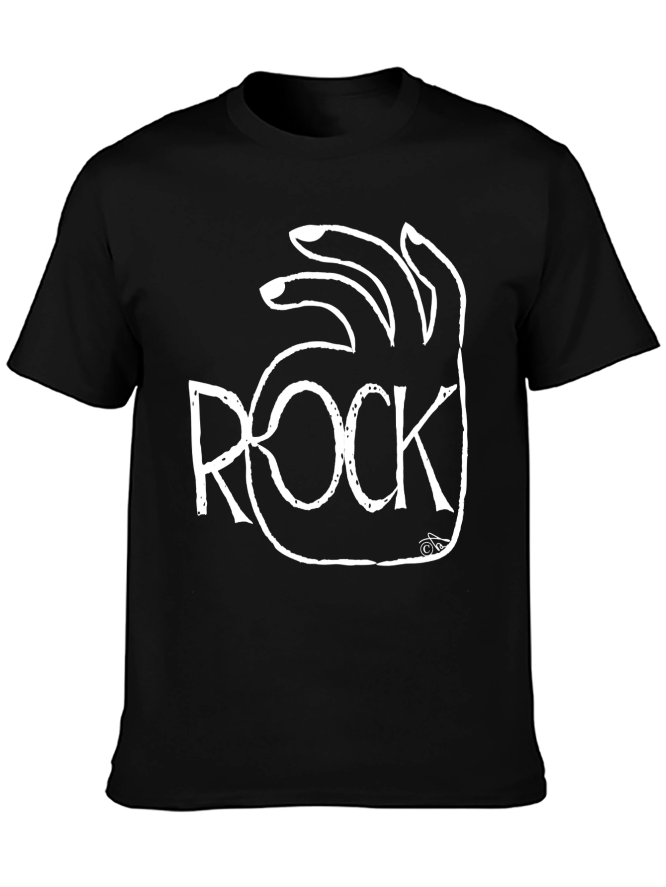 Rock On! Black Graphic Tee