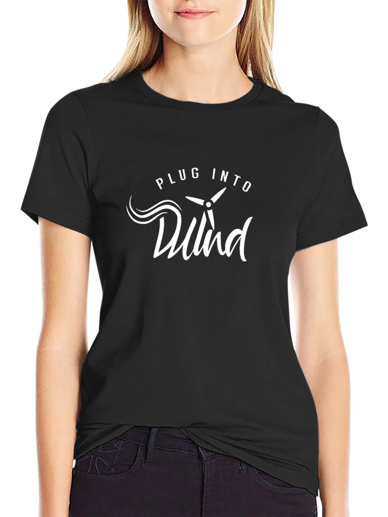 Plug Into Wind Graphic Tee - Black