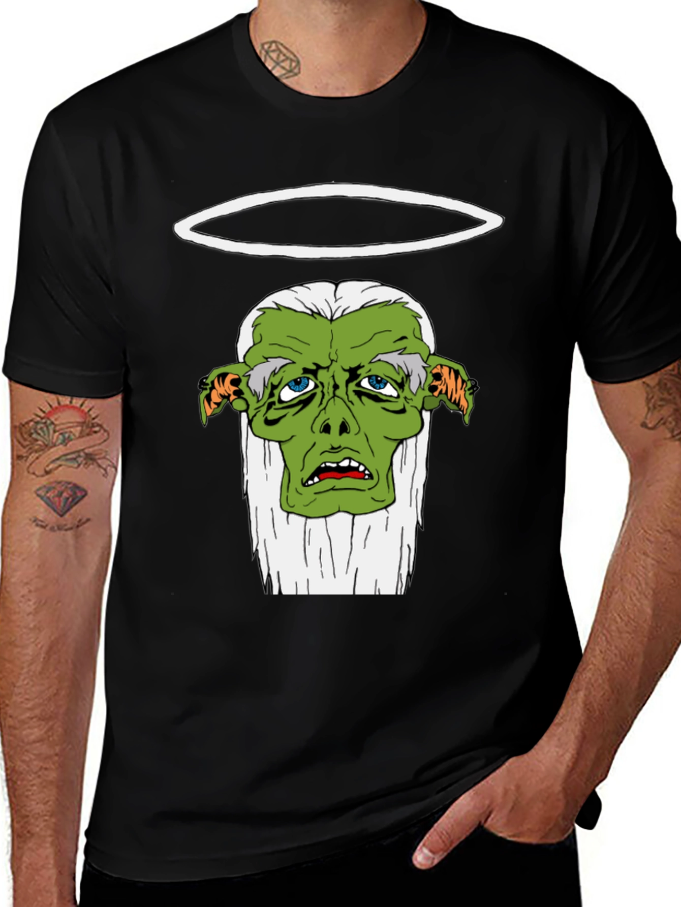 Black T-Shirt with Green Goblin Graphic