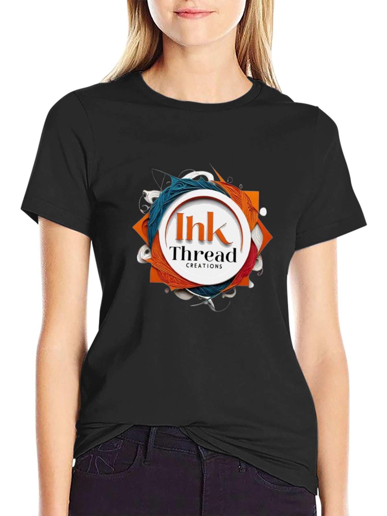Ihk Thread Creations Black T-Shirt - Unique Design