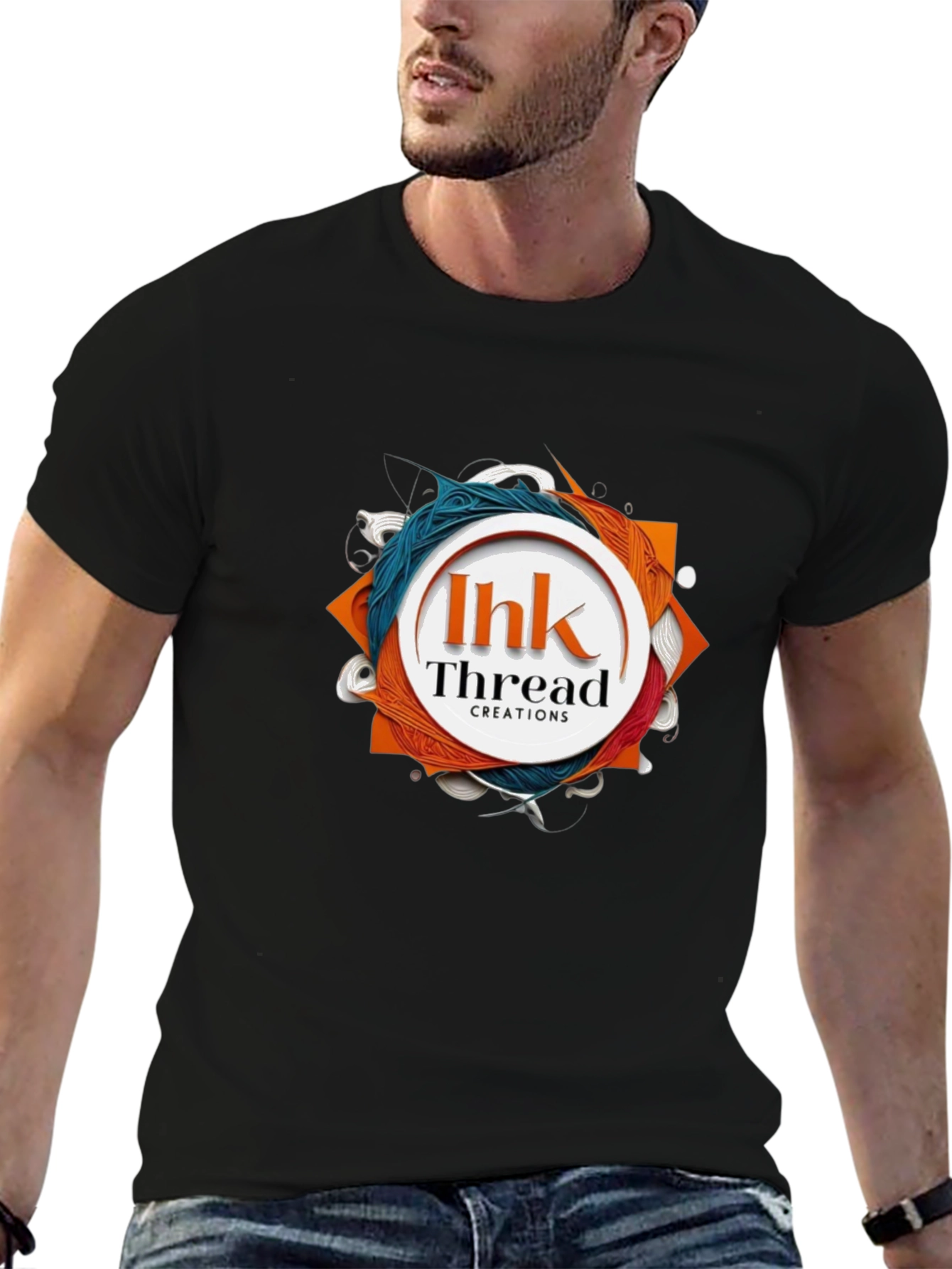Ihk Thread Creations Black T-Shirt - Unique Design