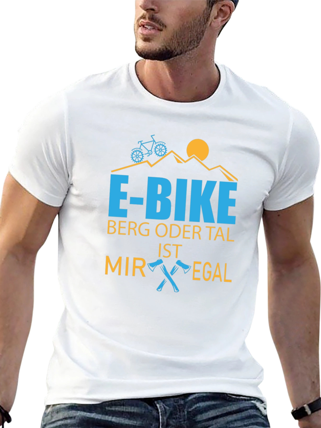 E-Bike Mountain Design T-Shirt