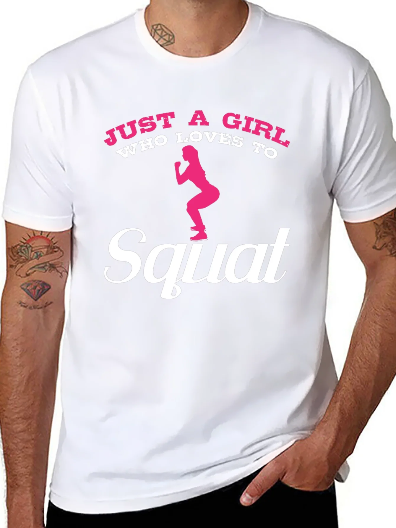 Just A Girl Who Loves To Squat Graphic T-Shirt