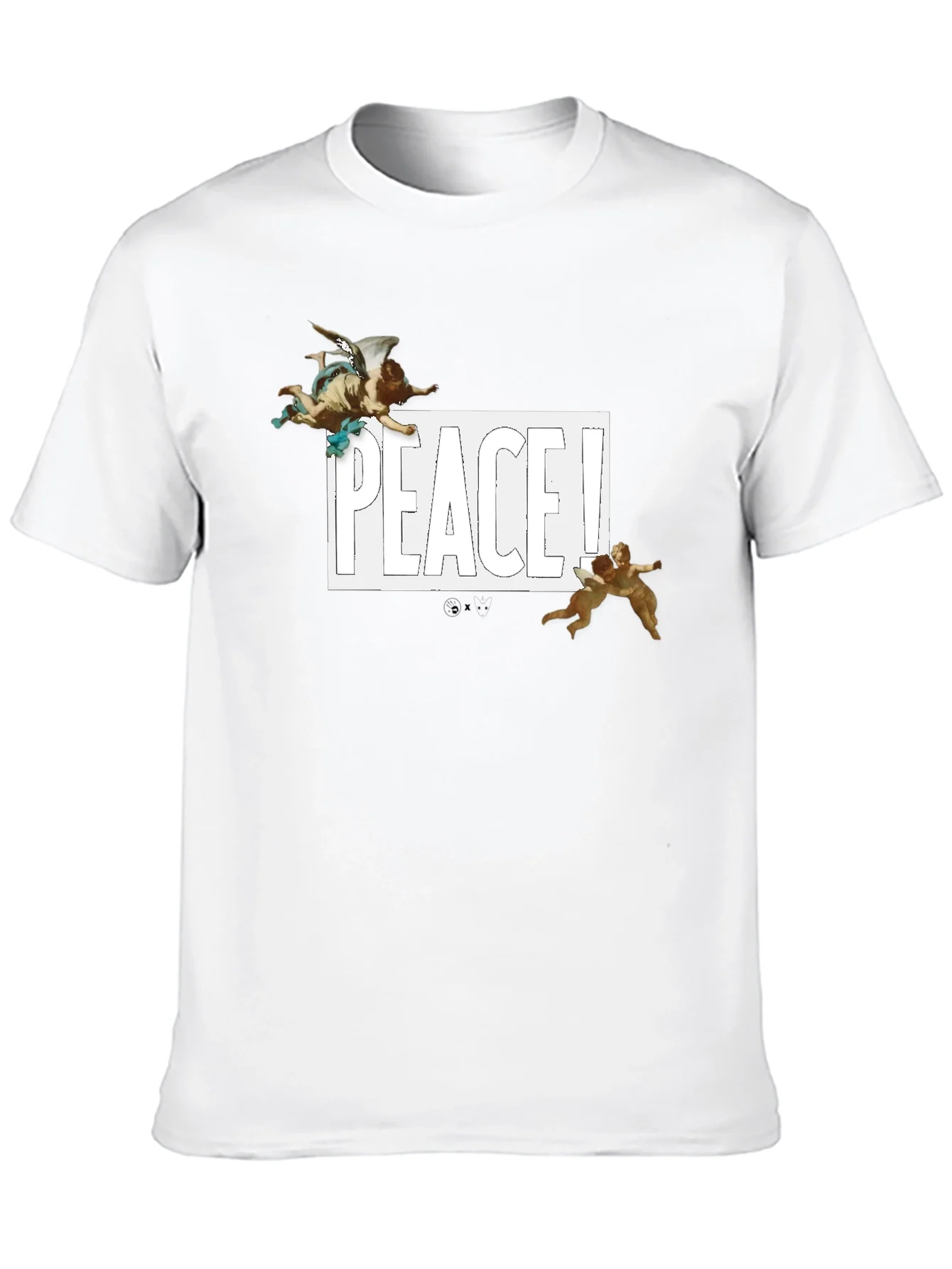 Peace Angel Graphic Tee - Black Cotton T-Shirt