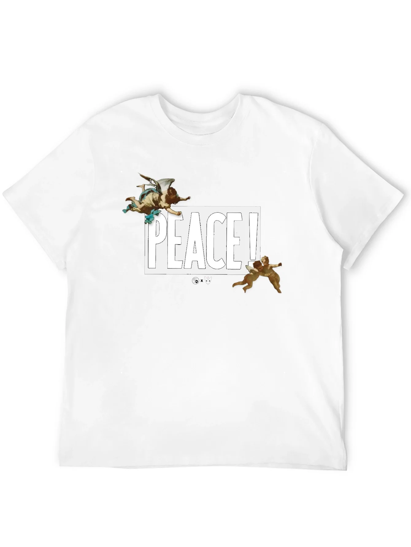 Peace Angel Graphic Tee - Black Cotton T-Shirt