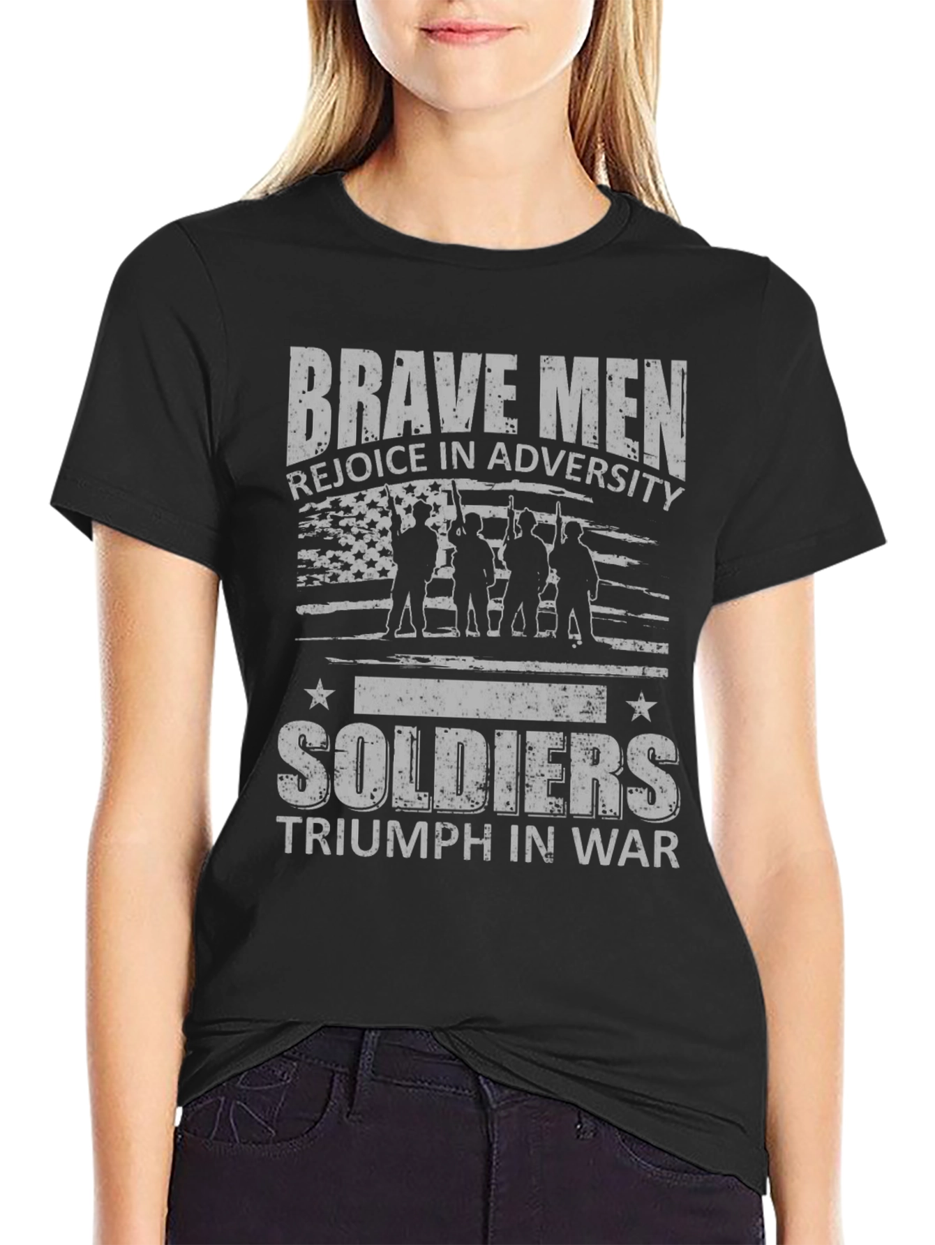Brave Men Soldiers Graphic T-Shirt
