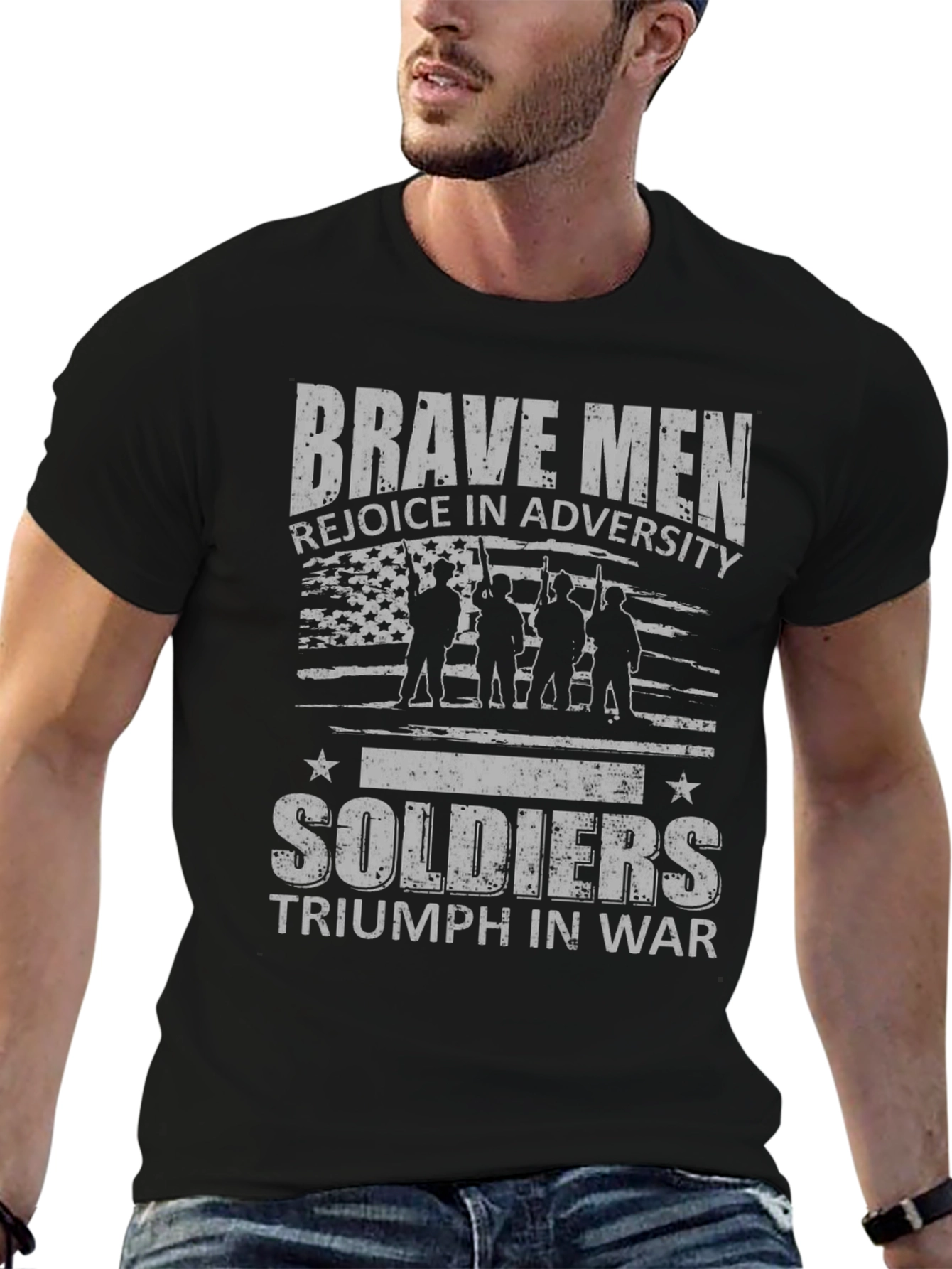 Brave Men Soldiers Graphic T-Shirt
