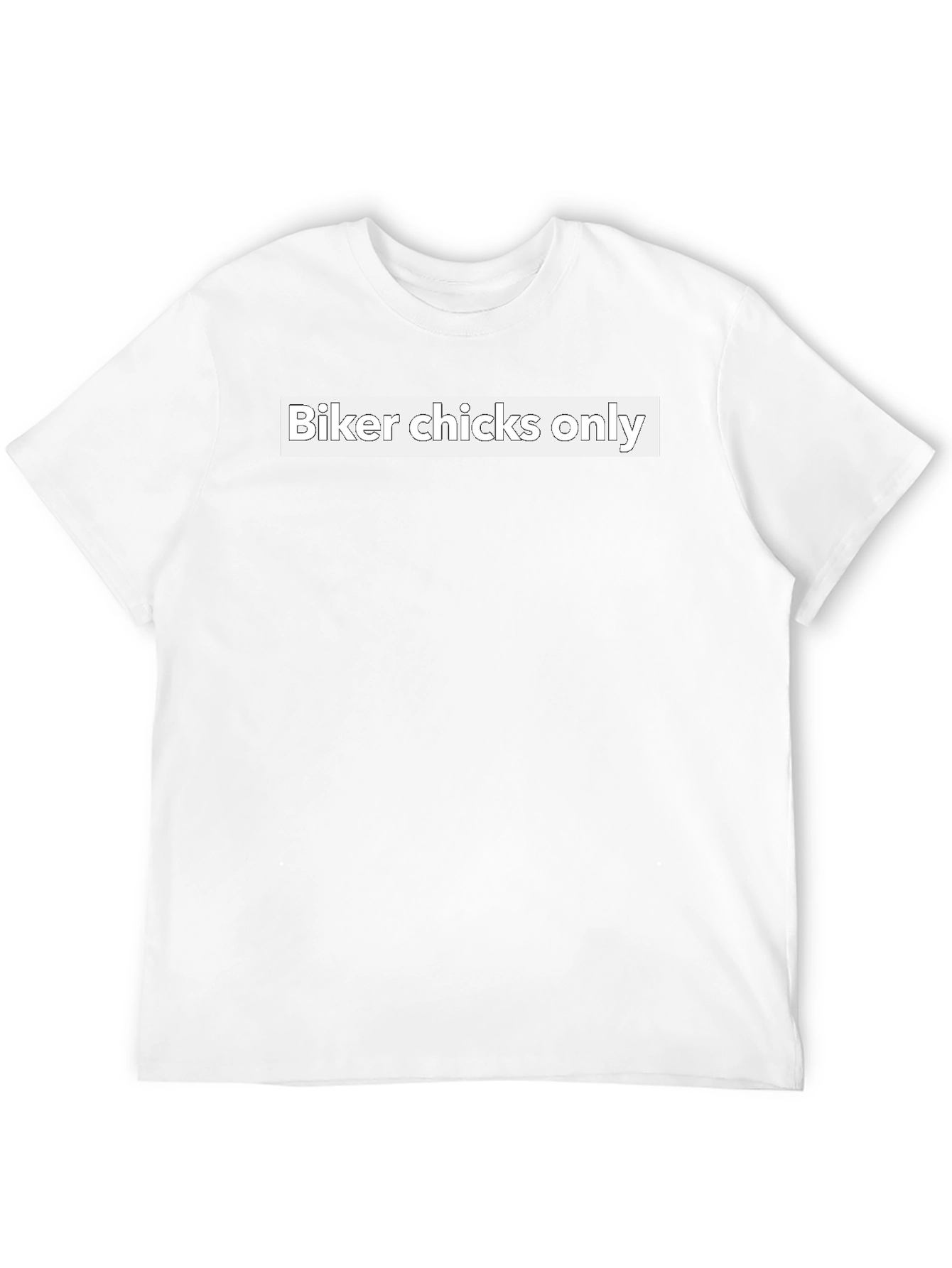 Biker Chicks Only T-Shirt - Black Crew Neck Tee