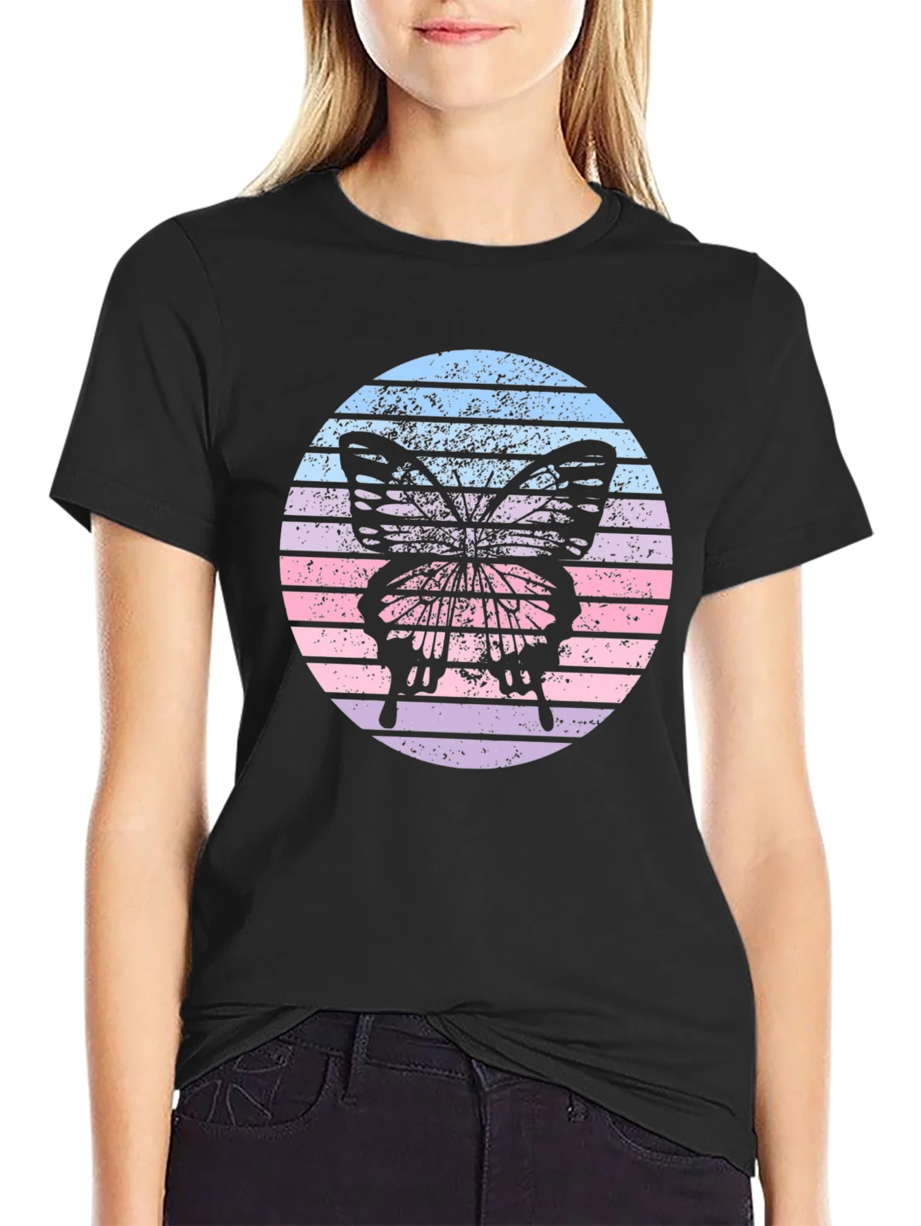 Retro Butterfly Graphic Tee